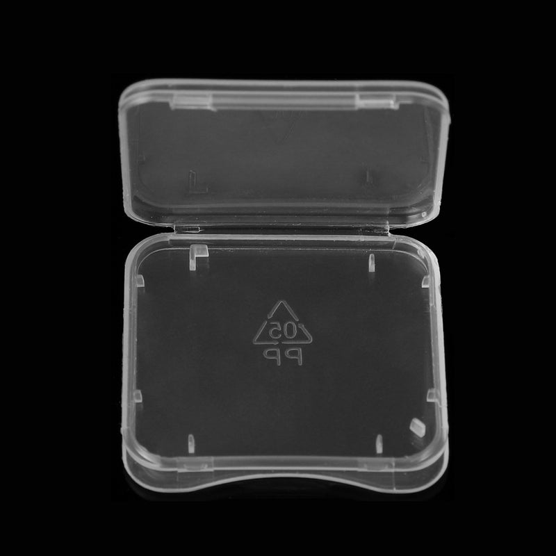 wovte SD Card Holder, WOVTE Plastic SD MMC SDHC PRO Duo Memory Card case Holder Jewelery Case Transparent White Pack of 20 - Image 2