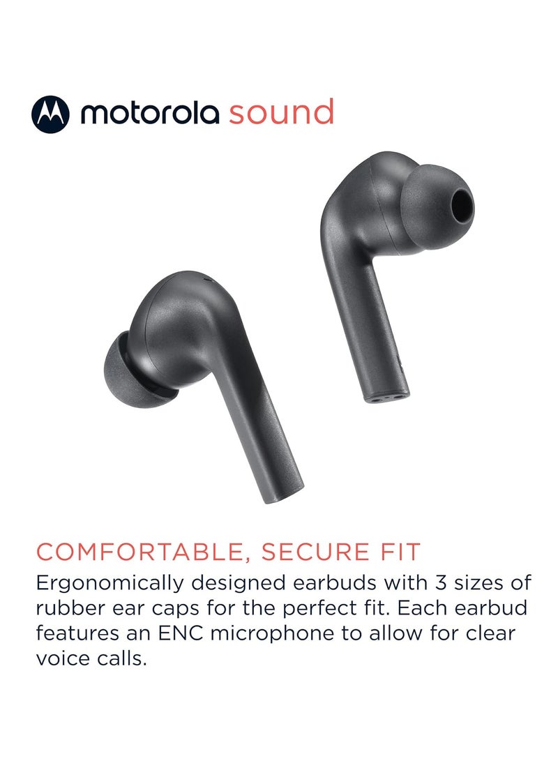 Motorola Moto Buds 065 True Wireless Ear Buds Noise Isolation And 17 Hours Playtime Touch Control On Both Earbuds IPX4 Water Resistant ENC mic for Clear Voice Calls Black - Image 3