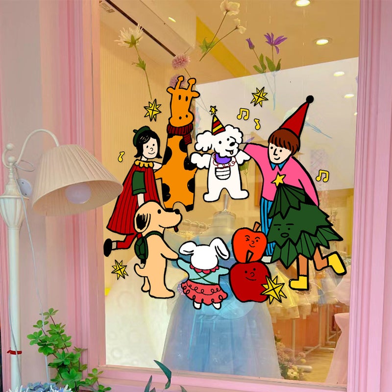2026 Christmas And New Year Window Decorations, Window Decorations And Arrangements For The Year Of The Horse, Static Door Stickers For The New Year - Image 2