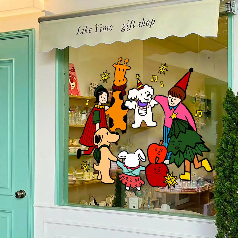 2026 Christmas And New Year Window Decorations, Window Decorations And Arrangements For The Year Of The Horse, Static Door Stickers For The New Year - Image 3