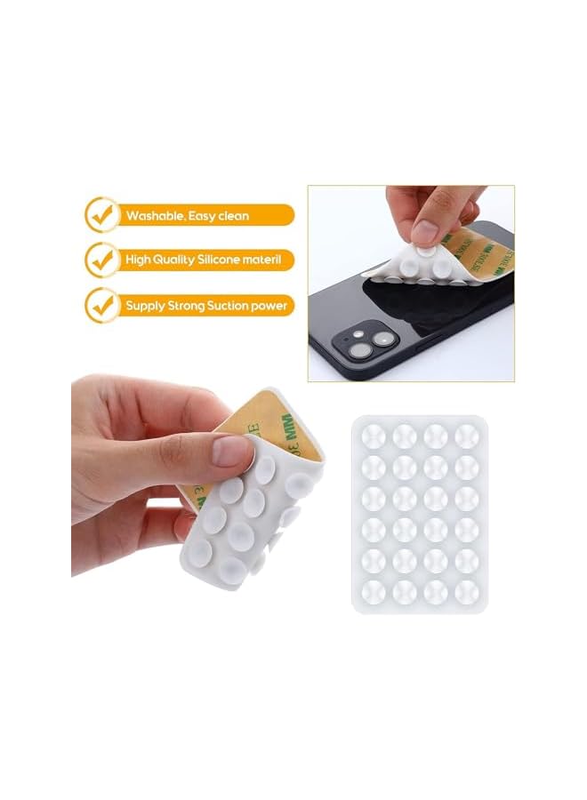 Green Tiger Silicone Suction Phone Case Adhesive Mount, Silicone Suction Phone Case, 12 pcs White Non Slip Silicone Suction Phone Case, Silicone Suction Cup Phone Case Suit for Bathroom Home Kitchen - Image 2