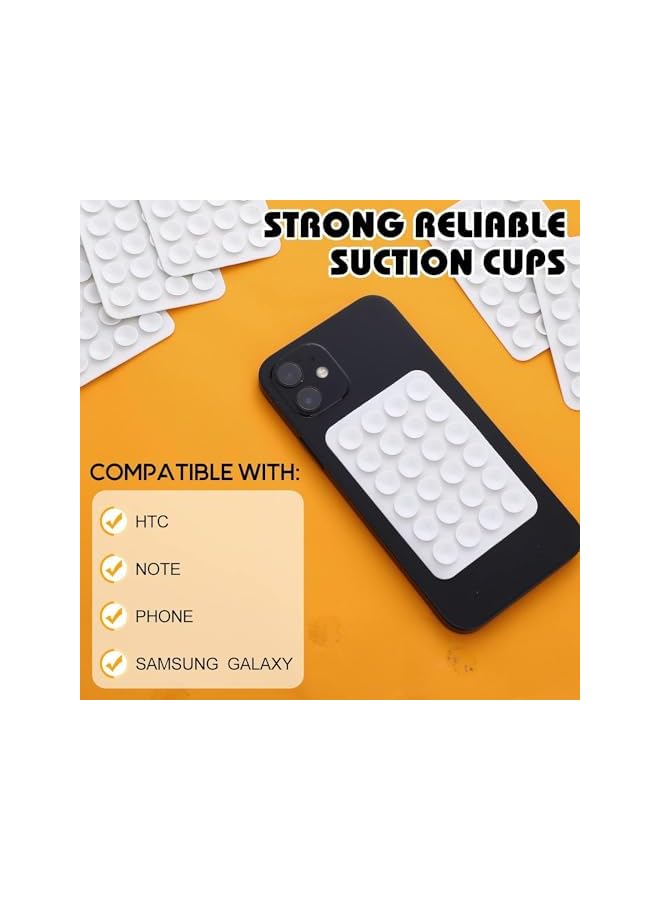 Green Tiger Silicone Suction Phone Case Adhesive Mount, Silicone Suction Phone Case, 12 pcs White Non Slip Silicone Suction Phone Case, Silicone Suction Cup Phone Case Suit for Bathroom Home Kitchen - Image 3