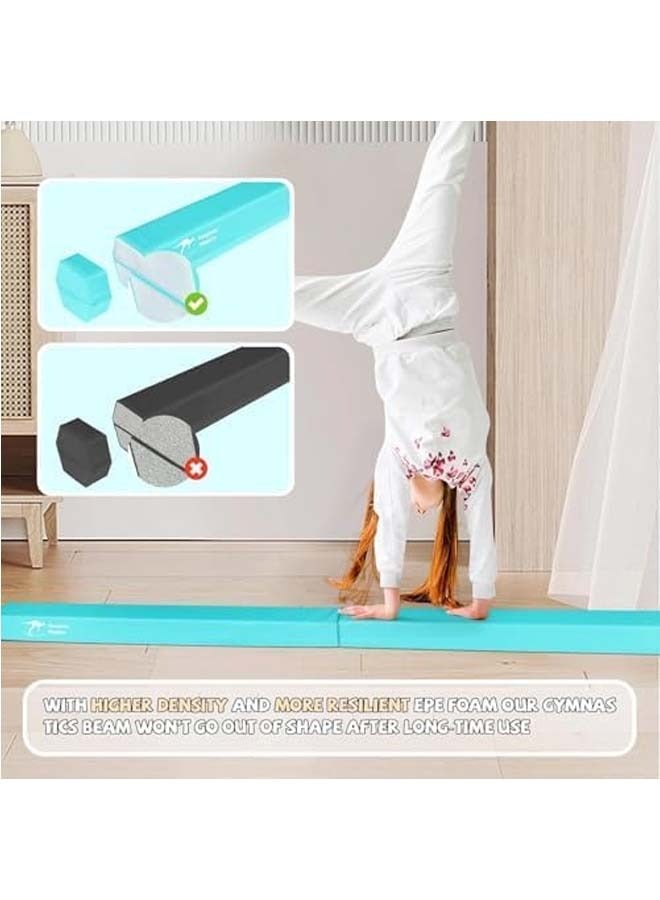 L&E 8ft Folding Balance Beam, Portable Gymnastics Beam Equipment with Non Slip Rubber Base & Suede Cover for Training/Practice/Professional Home Exercise - Image 3