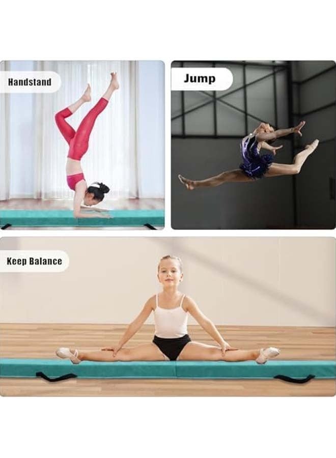 L&E 8ft Folding Balance Beam, Portable Gymnastics Beam Equipment with Non Slip Rubber Base & Suede Cover for Training/Practice/Professional Home Exercise - Image 2
