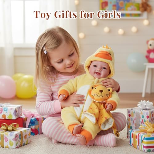 BABESIDE Lightweight Baby Doll Set 15 Realistic Soft Doll for Girls Easy to Carry Hug Pretend Play Gift - Image 5