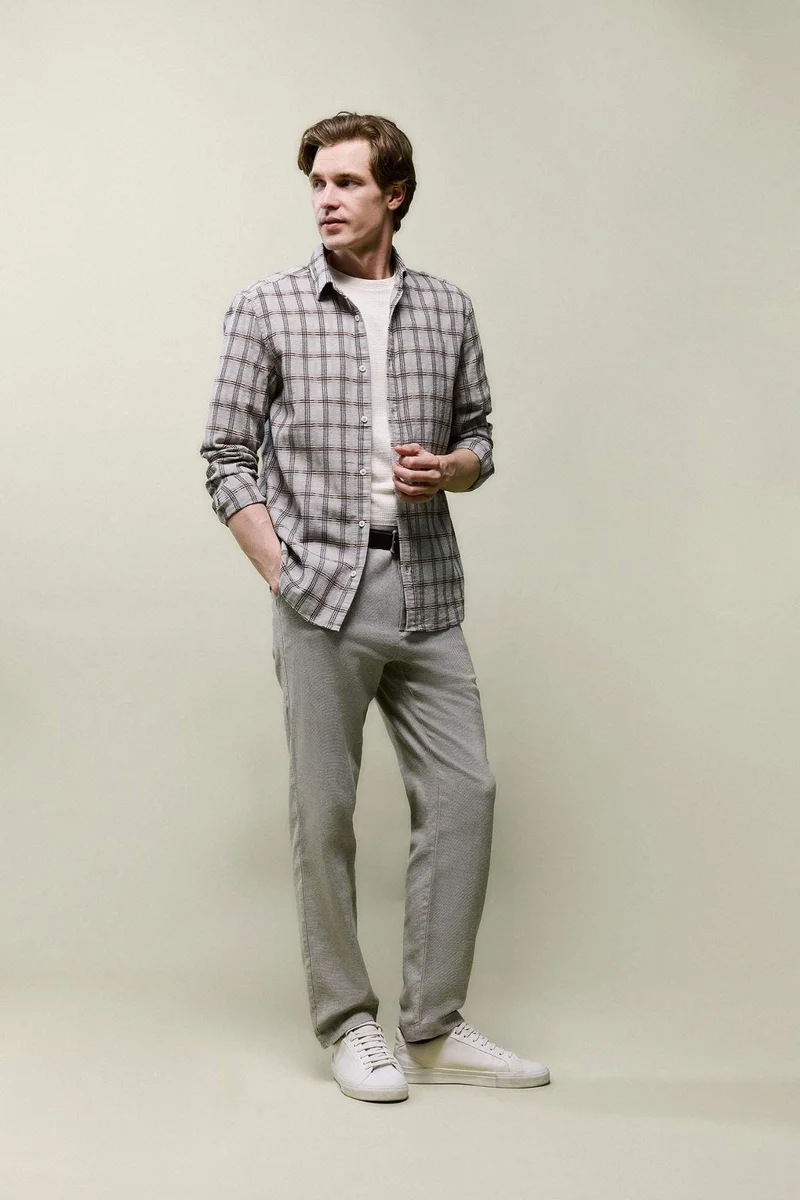 Defacto  Regular Fit Long-sleeve flannel Shirt for Men | Best Price UAE