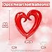 Vibzox Red Heart Balloons3Pcs 40Inch Large Hollow Out Heart Foil Balloon for Valentines Day Birthday Wedding Engagement Bridal Showers Anniversary Party Decorations - Image 4