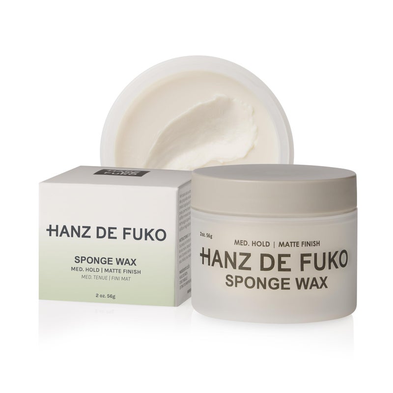 Hanz de Fuko Sponge Wax Premium Mens Hair Styling Wax for a Medium Hold SemiMatte Finish Ideal Texture Product for All Hair Types Especially Thick Hair 2 oz Travel Size - Image 3