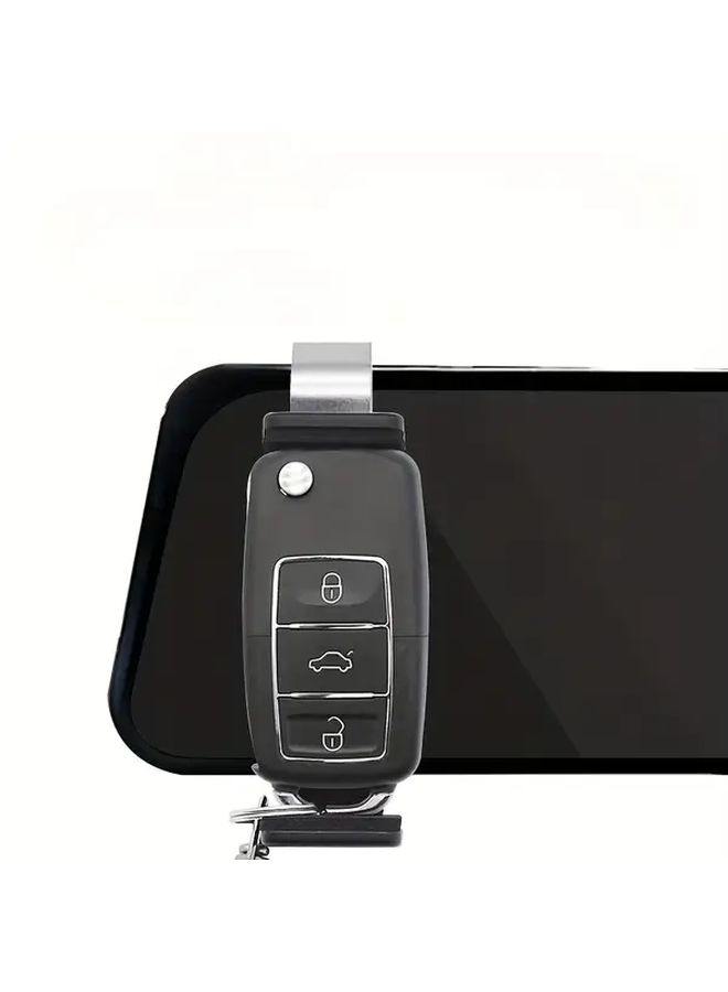 Black Adjustable Car Sun Visor Clip Holder Universal Remote Control Key Organizer - Image 4