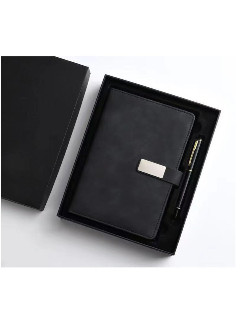 Notebook,A5 Lined Leather Journal Notebook,Personalized Hardcover Journal Set with Pen &Gift Box,240 Pages 100gsm Thick Ruled Paper Daily Diary for Men Women School,Travel,Business,Work,Home Writing - Image 1