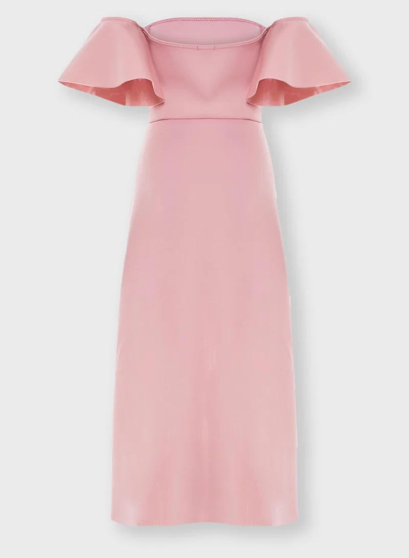 Missguided High Low Bardot Dress