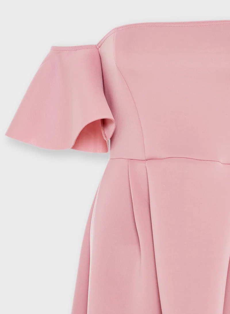 Missguided High Low Bardot Dress