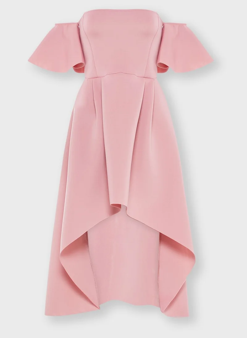 Missguided High Low Bardot Dress