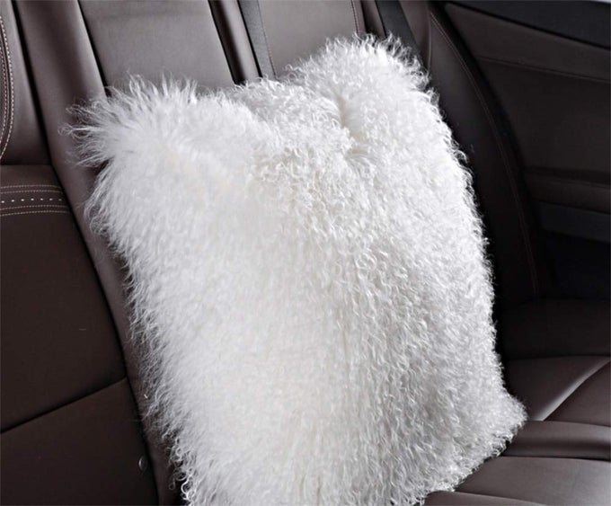 MONGOLIAN LAMB FUR THROW PILLOW COVER SOFT FLUFFY SQUARE CUSHION PILLOWCASE CAR ACCESSORIES DECORATED FOR LIVINGROOM 20X20