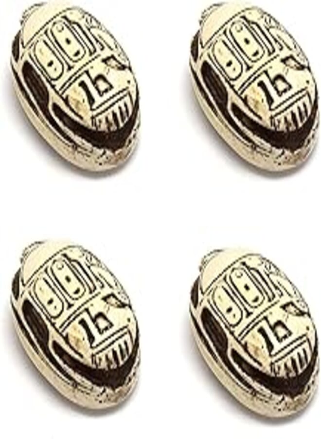4 pieces of immatgar pharaonic Egyptian Scarab Limestone fridge Magnet Egyptian souvenirs gifts Inspired Gift from Egypt (White)