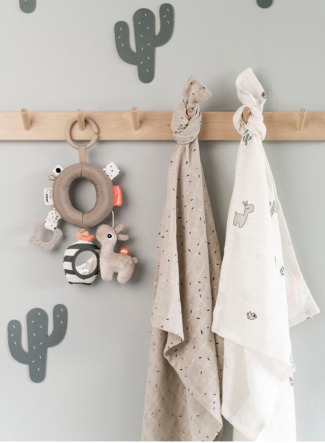 done by deer Burp Cloth 3-Pack - GOTS Certified Organic Cotton Muslin Cloths for Newborns - Lalee Sand - Image 3