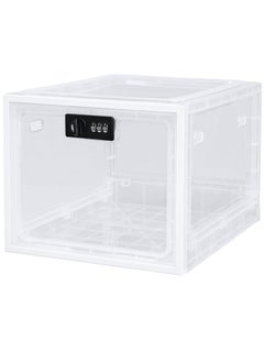 XiuWoo Stackable Clear Large Capacity Home Office Lock Box, Medication Lockable Container, Safe Locking Box, Medicine Storage Box Bin, Refrigerator Storage Organizer for Kitchen Home School Office Safety  - Image 5