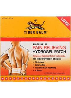Tiger Balm Pain Relieving Patch, Large (8X 4) 4 Count  - Image 1