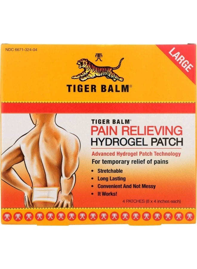 Tiger Balm Pain Relieving Patch, Large (8X 4) 4 Count - Image 1
