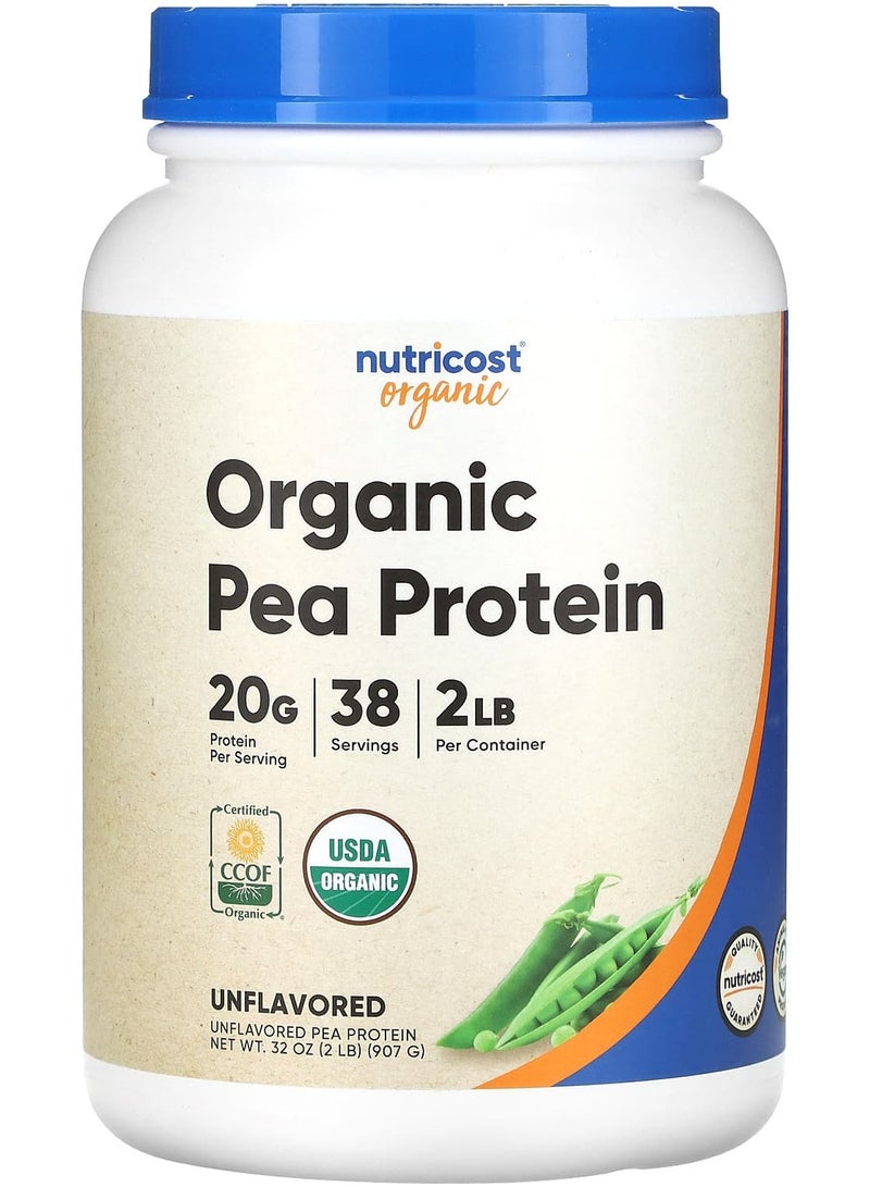 Nutricost Organic Pea Protein, Unflavored, 2 lb (907 g)