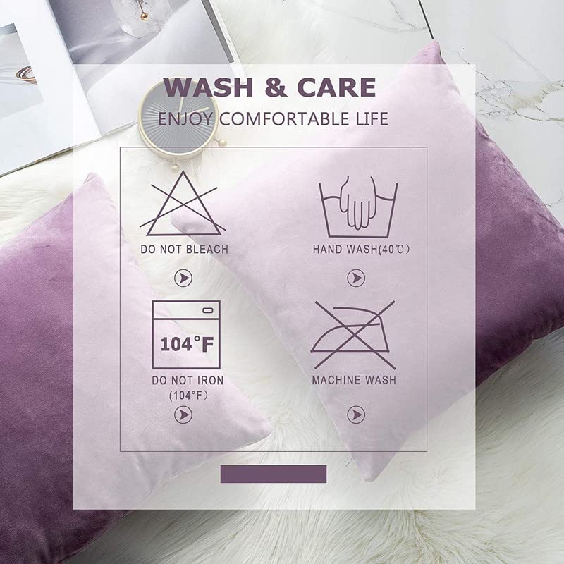 Texlux Imported Pillow with Velvet Pillow Cover/Pillowcases - King 20x36 (Velvet Wine), Pack of 2 - Image 5