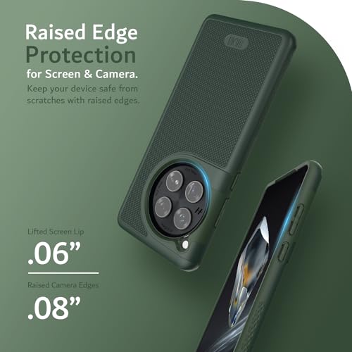 TUDIA MergeGrip Phone Case for OnePlus 12 5G 2024 - Military Grade, Drop Tested, Dual Layer, Shockproof, Anti-Slip, Heavy Duty & Protector Cover Protective Phone Case - Pine Green - Image 5