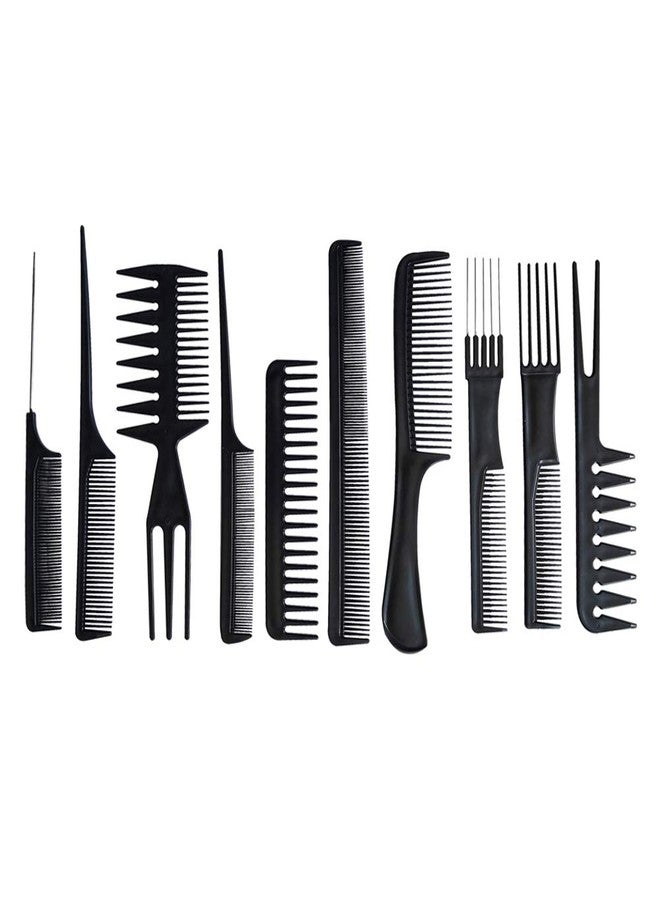 VIVIAN 10PCS Black Professional Hair Combs Salon Styling Tools Comb Set for Hairdressing, Cutting & Styling - Image 2