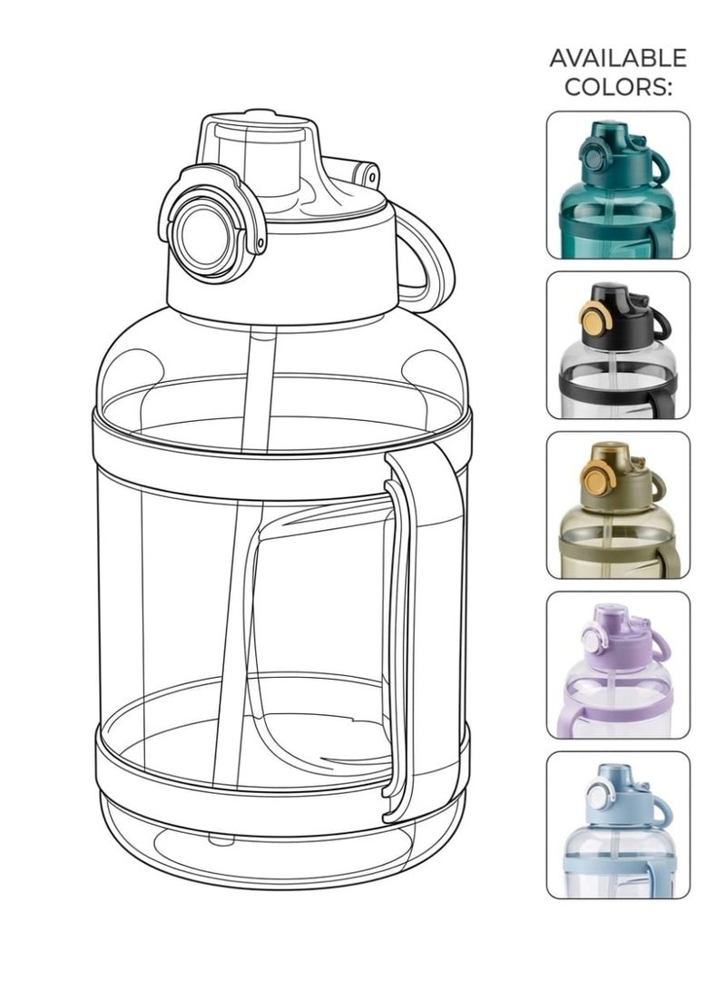 Spaceshoop 1500ml Premium Sports Water Bottle with Ergonomic Handle & Internal Straw - Image 3