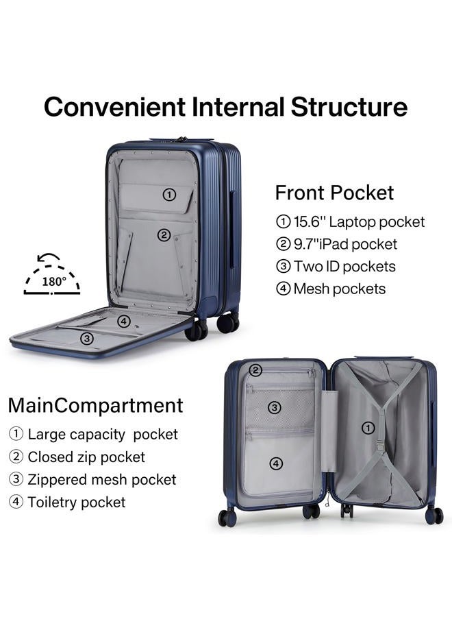 Hanke luggage, Dark Blue, carry on 20-Inch - Image 3