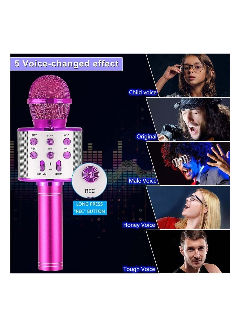 ELTRAZONE Bluetooth Microphone for kids Birthday Gift Toys for Age 3 4 5 6 7 8 9 10 Girls Boys Wireless Karaoke Mircrophone - Image 3