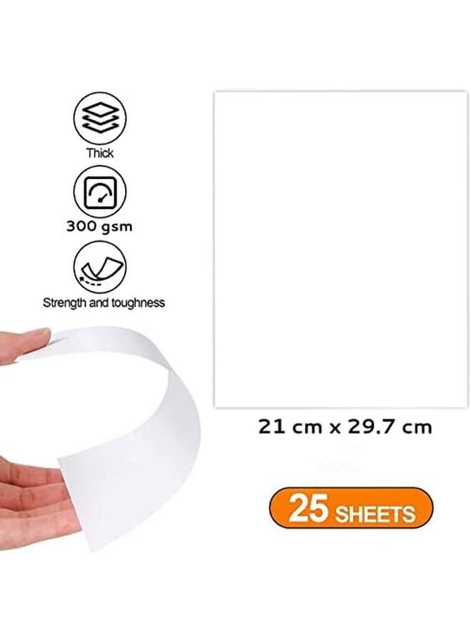 مارك ورق بطاقات مقاس A4 باللون الأبيض - Image 2