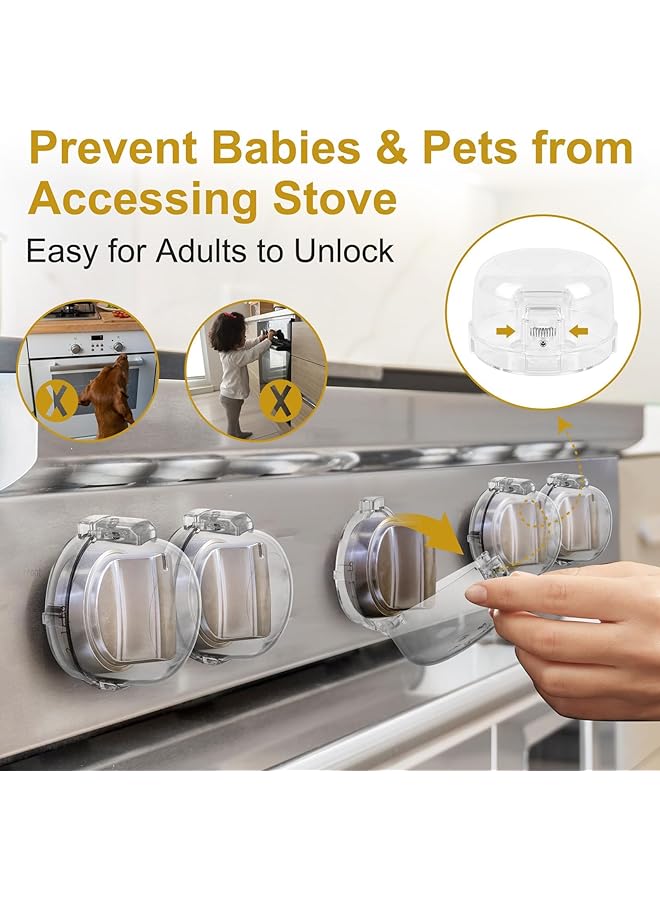 4 Pcs Electric Burner Knob Cover Stove Knob Covers Baby Proof Gas Stove Knob Protection Locks Child Kids Safety Kitchen Oven Switch Safety Guards Cooker Switches Cover