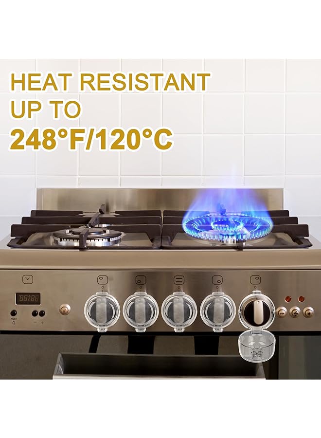 4 Pcs Electric Burner Knob Cover Stove Knob Covers Baby Proof Gas Stove Knob Protection Locks Child Kids Safety Kitchen Oven Switch Safety Guards Cooker Switches Cover