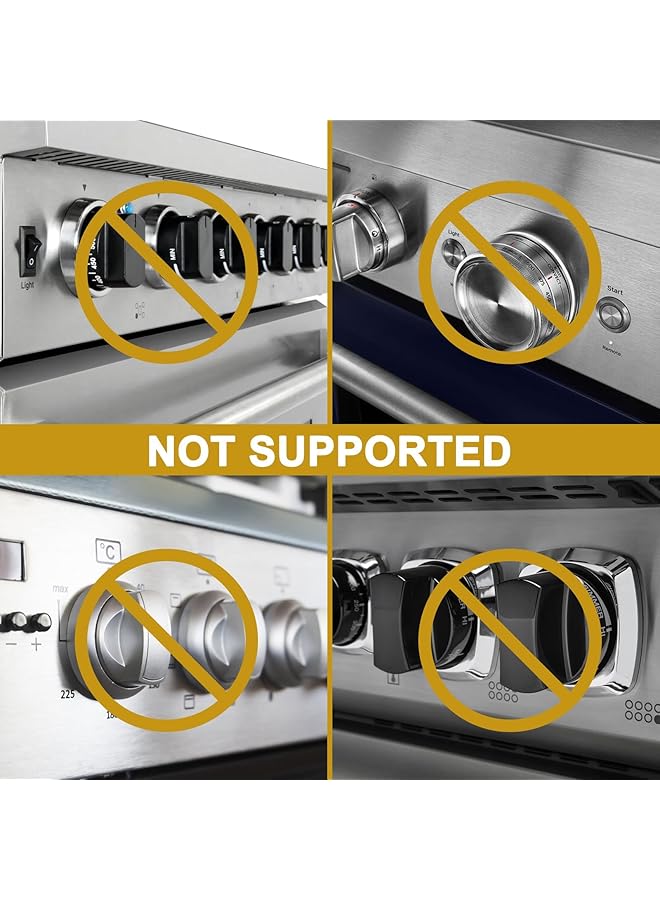 4 Pcs Electric Burner Knob Cover Stove Knob Covers Baby Proof Gas Stove Knob Protection Locks Child Kids Safety Kitchen Oven Switch Safety Guards Cooker Switches Cover