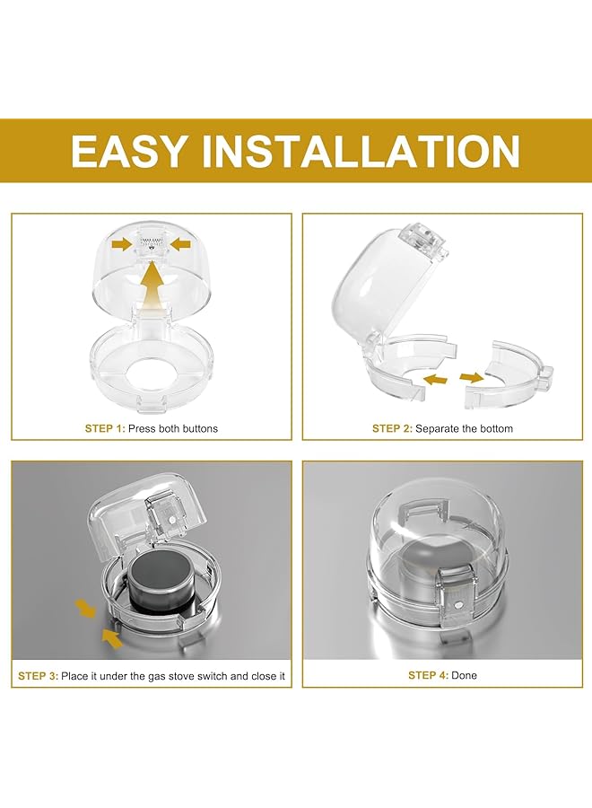 4 Pcs Electric Burner Knob Cover Stove Knob Covers Baby Proof Gas Stove Knob Protection Locks Child Kids Safety Kitchen Oven Switch Safety Guards Cooker Switches Cover