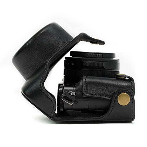 MegaGear Ever Ready Protective Leather Camera Case, Bag for Panasonic LUMIX LX100, DMC-LX100 Camera (Black) (Model: MG661) - Image 3