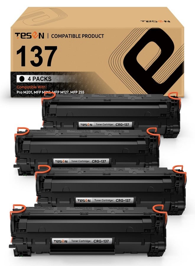 TESEN Compatible 137 Toner Cartridge Black Replacement for Canon 137 CRG137 CRG-137 for Canon imageCLASS MF212w MF216N MF227DW MF229DW MF232w MF236N MF244dw LBP151dw D570 MF210 MF220 MF230 Ink 4-Pack - Image 1
