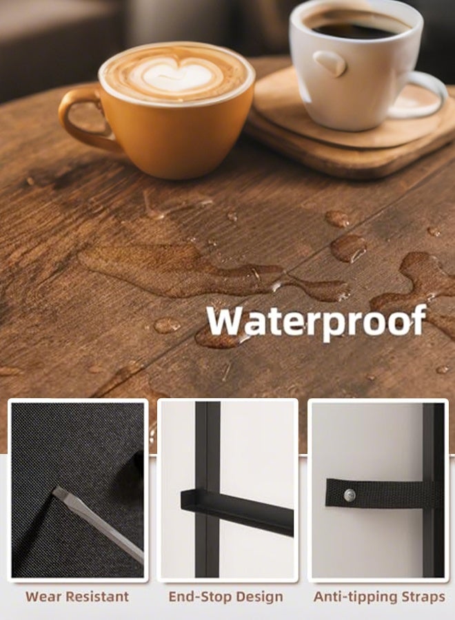 قف خزانة ملابس طويلة لغرفة النوم بأربعة أدراج. تأتي هذه الخزانة المُنظِّمة للتخزين مع صناديق قماشية قابلة للإزالة، وهي مناسبة لغرف المعيشة، والخزائن، وجوانب السرير، وغرف الأطفال، وغرف الغسيل، والمداخل، والممرات. متوفرة باللونين الأسود والرمادي الداكن. - Image 5