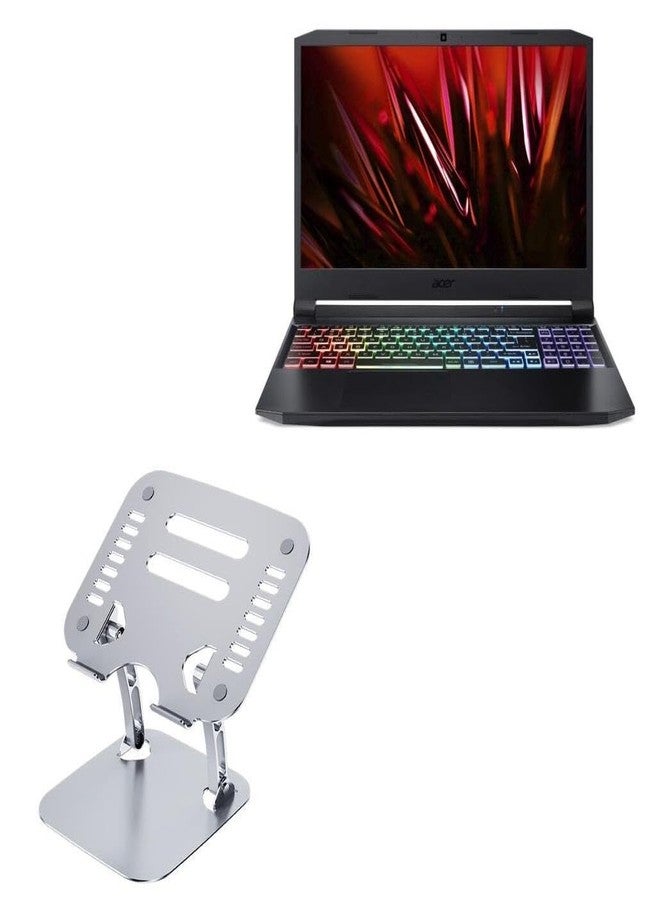 بوكس ويف حامل BoxWave متوافق مع جهاز Acer Nitro 5 NH.QESAA.005 (15.6 بوصة) - حامل VersaView فاخر، قاعدة معدنية قابلة لتعديل زاوية الرؤية - فضي معدني - Image 1