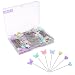 Auvitaya 200pcs Straight Flat Head Sewing Pins with Colorful Butterfly and Love Heart Head 216inch Quilting Pins for Crafts Making Dressmaker Sewing Fabric Project and DIY Decoration - Image 2