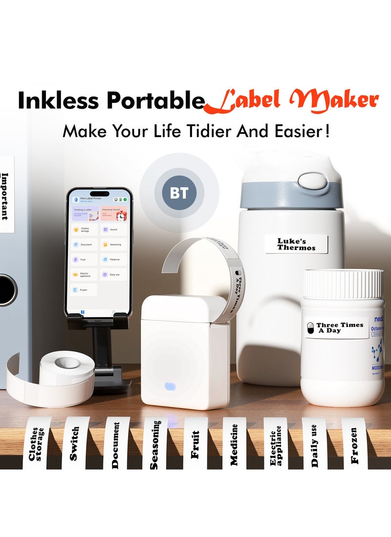 Generic Mini Portable Thermal Label Printer – Handheld Ink-Free Bluetooth Label Maker for Home & Office, Compatible with iOS, Android & Windows, Ideal for Price Tags, Barcode Labels &  - Image 2
