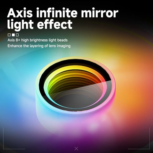 Jungle Leopard Prism6 MAX X3 120mm ARGB PC Case Fan - 3-Sided Infinite Mirror & Axis Infinite Mirror Light Effect，800-1850±10% RPM 120mm PWM Case Fan for PC Case(Triple Pack Black) - Image 4
