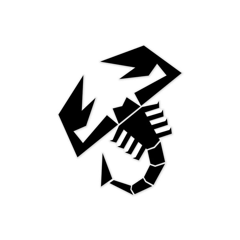 Abarth Supershaped DieCut Sticker Scorpion Black 120 mm
