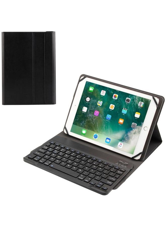 Green Tiger - TY 1031 Universal Bluetooth 3.0 ABS Brushed Texture Keyboard Plus Leather Tablet Case iOS Windows Android Tablet PC Between 9 10.5 inch Black - Image 1