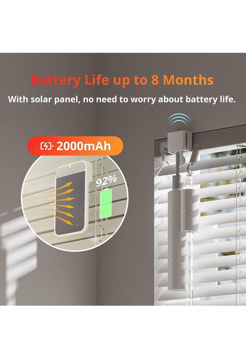 SwitchBot SwitchBot Blind Tilt Motorized Blinds - Smart Electric Blinds with Bluetooth Remote Control, Solar Powered, Light Sensing Control, Add SwitchBot Hub Mini to Make it Compatible with Alexa & Google Home  - Image 4