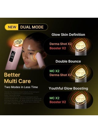 Medicube AGE-R Booster Pro X2 White | 8-in-1 Smart Facial Device | Booster Infusion, Microcurrent, EMS, Air Shot, 7-Color LED Therapy & Sonic Vibration | Dual Mode + Mask Mode, App-Controlled At-Home Skincare Tool for Pores, Firmness, Dullness & Uneven Texture - view 4