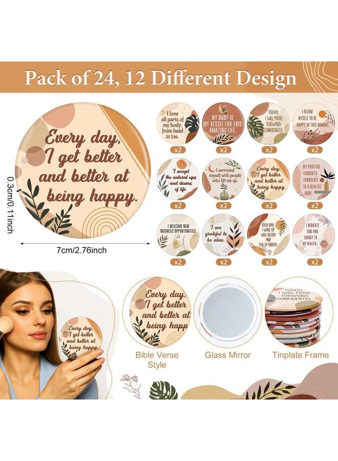 Mooliwe 72 Pcs/24 Set Positive Affirmation Gift Set for Women Gratitude Notebooks with Pens and Mini Mirrors Small Bags Motivational Encouragement Notepad for Women Coworkers Adult Party Favor - Image 3