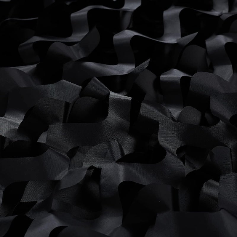 RAISCO 20X20 Feet Black Hunting Blind Camo Net Camouflage Nets Military Surplus for Shooting, Party Decoration, Photograph, Vahicle Cover, Sunshade Black Color Combination - Image 2