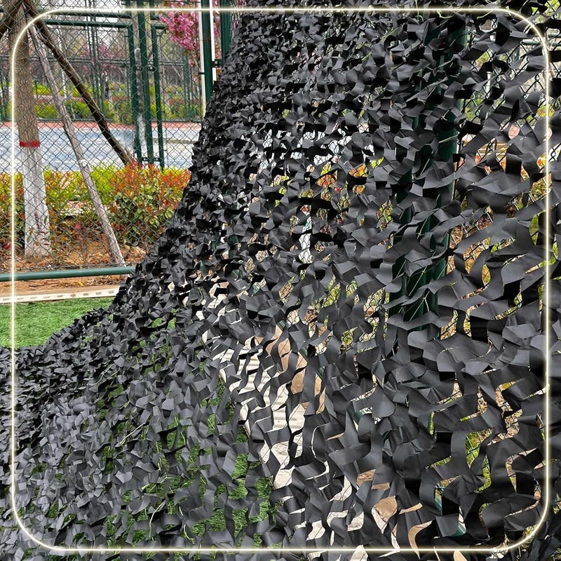 RAISCO 20X20 Feet Black Hunting Blind Camo Net Camouflage Nets Military Surplus for Shooting, Party Decoration, Photograph, Vahicle Cover, Sunshade Black Color Combination - Image 4