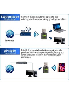Generic USB WiFi Bluetooth Adapter 600Mbps Dual Band 2.4/5GHz for Middle East Desktop WiFi Dongle, Strong Signal Receiver for PC/Laptop, Plug & Play, Heat Resistant Design  - Image 5